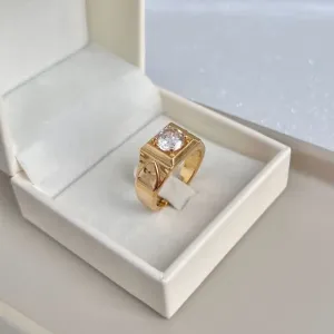 ANEL PEDRA ZIRCONIA MASCULINO AJUSTÁVEL