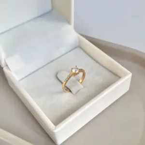 ANEL SOLITÁRIO COM ARO CRAVEJADO - INFANTIL/FALANGE