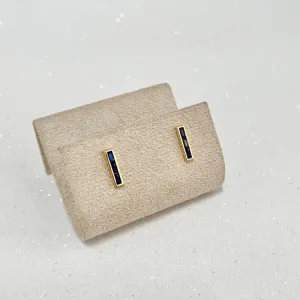 BRINCO PALITO 3 BAGUETES AZUL - SAFIRA