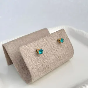 BRINCO PONTO DE LUZ STRASS AZUL 6 GARRAS ALTAS