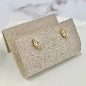 BRINCO PRINCESA PEDRA FORMATO NAVETE - ACQUA