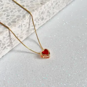 COLAR CORAÇÃO RUBI