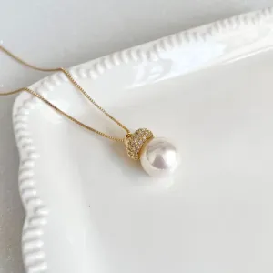 COLAR PÉROLA E ZIRCONIAS