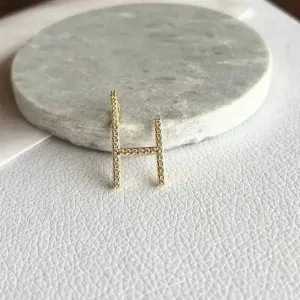 PINGENTE LETRA CRAVEJADA - H