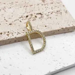 PINGENTE LETRA CRAVEJADA - D