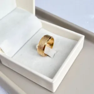 ANEL ALIANÇA 7MM GRANITADA