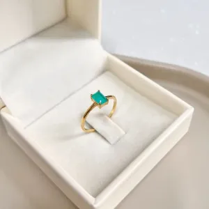 ANEL PEDRA QUADRADA TURMALINA FUSION