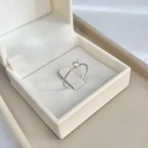 ANEL SOLITÁRIO PRATA 925 PEDRA 4MM