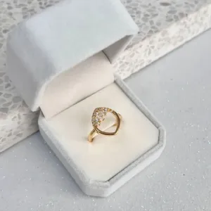 ANEL VAZADO COM PEDRARIA E BAGUETES