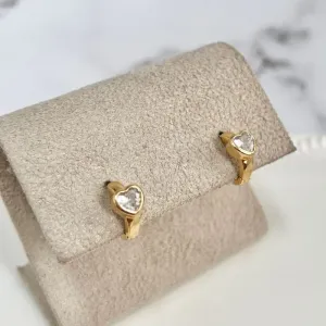 BRINCO ARGOLA ARTICULADA PEDRA CORAÇÃO 1CM