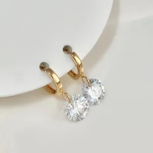 BRINCO ARGOLA CLICK 1 PONTO DE ZIRCONIA