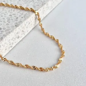 COLAR CHOKER FITA TORCIDA 45CM 4.5MM