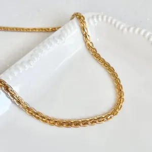 COLAR CHOKER MALHA TRANÇADA 40CM 4MM
