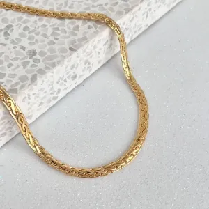 COLAR CHOKER MALHA TRANÇADA 45CM 5MM