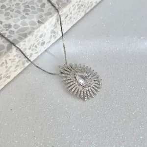 COLAR GOTA ZIRCONIAS COM ACABAMENTO DE MICRO ZIRCONIAS