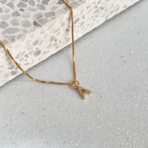 COLAR MINI LETRA CRAVEJADA - A