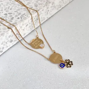 ESCAPULÁRIO MEDALHA OLHO GREGO/SEMPRE É DIA DE AGRADECER