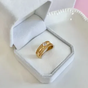 ANEL SOLITÁRIO COM FALSO APARADOR