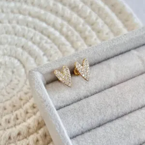 BRINCO CORAÇÃO ALONGADO CRAVEJADO