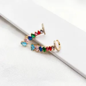 BRINCO EAR CUFF GOTAS COLORIDAS
