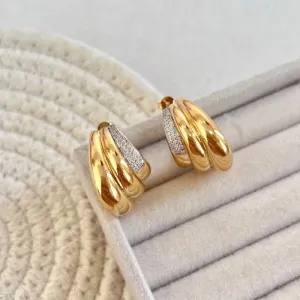 BRINCO FALSA ARGOLA TRIPLA COM MICRO ZIRCONIAS