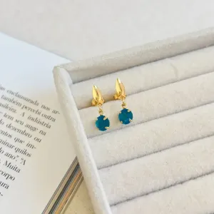 BRINCO PONTO DE LUZ STRASS AZUL PENDURADO