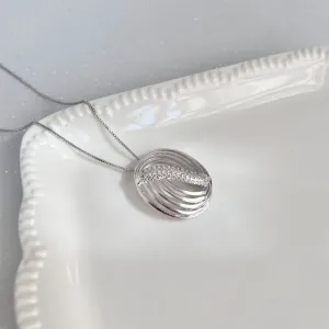 COLAR PINGENTE OVAL FRISOS COM MICRO ZIRCONIA