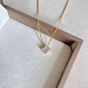 COLAR PONTO DE LUZ QUADRADO  5MM 45CM