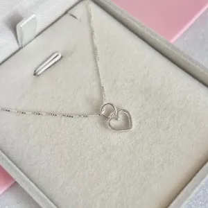 COLAR PRATA925 CORAÇÃO VAZADO