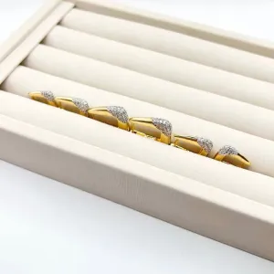 TRIO ARGOLA TRAPÉZIO COM MICRO ZIRCONIA NA PONTA