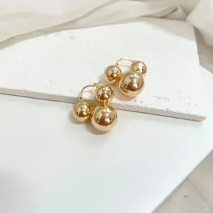 BRINCO ARGOLA 3 BOLAS COM FECHO ITALIANO