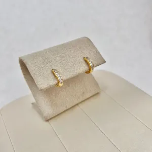 BRINCO ARGOLA ARTICULADA FINA COM ZIRCONIAS