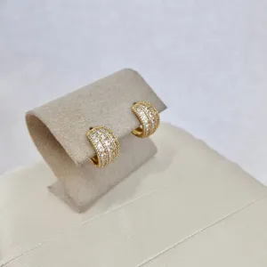 BRINCO ARGOLA ARTICULADA ZIRCONIAS LUXO