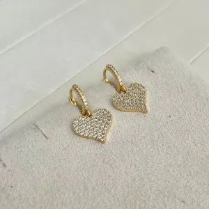 BRINCO ARGOLA CLICK CORAÇÃO CRAVEJADO