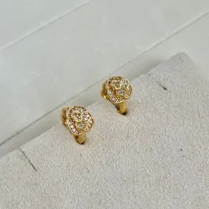 BRINCO ARGOLA FLOR ROSA