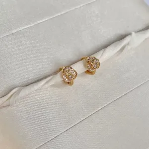 BRINCO ARGOLA FLOR ROSA