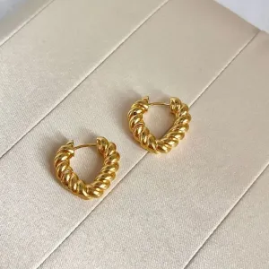 BRINCO ARGOLA FORMATO V TUBO TORCIDA