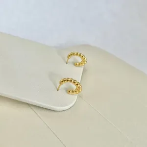 BRINCO ARGOLA PINO BOLINHAS ACHATADAS