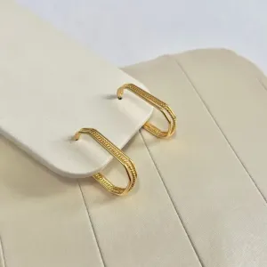 BRINCO ARGOLA QUADRADA 3 FIOS