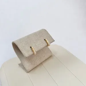 BRINCO ARGOLAS TRAPÉZIO CRAVEJADA 1,3CM