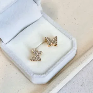 BRINCO BORBOLETA CRAVEJADA