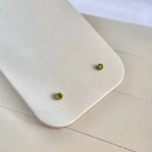 BRINCO PONTO DE LUZ STRASS VERDE 6 GARRAS 3MM