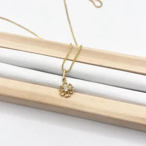 COLAR INFANTIL FLOR VAZADA COM PONTINHO DE LUZ