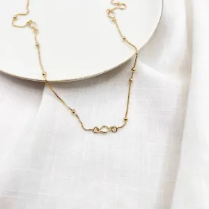 COLAR LONGO BOLINHAS COM TIFFANY 80CM