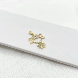 PINGENTE MENINA MICRO ZIRCONIAS