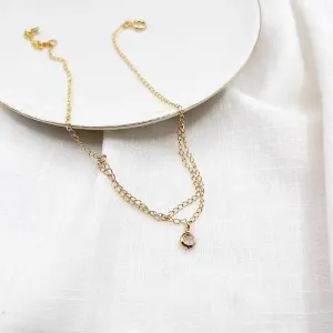 TORNOZELEIRA FIO DUPLO COM PONTO DE LUZ