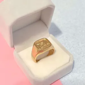 ANEL MASCULINO ROSTO DE CRISTO E CRUZ