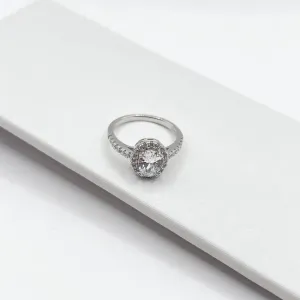 ANEL PRATA925 SOLITÁRIO PRINCESA