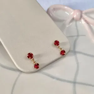 BRINCO 2 PONTOS DE STRASS - VERMELHO