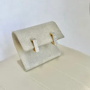 BRINCO ARGOLA ARTICULADA MICRO ZIRCONIA FORMATO DIAMANTE